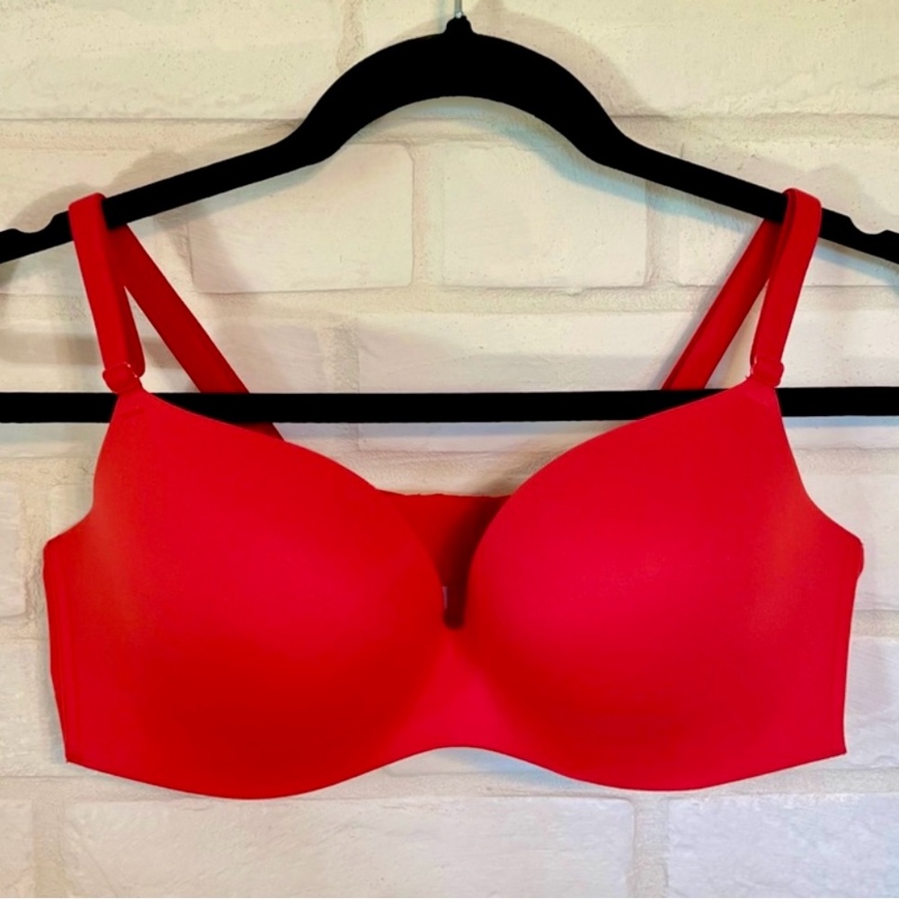NWT Soma Enbliss Push-up Demi Bra Underwire 38 B Cherry Red Back Hook #0051